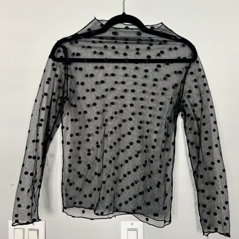 VINTAGE SEE THROUGH POLKA DOT TOP